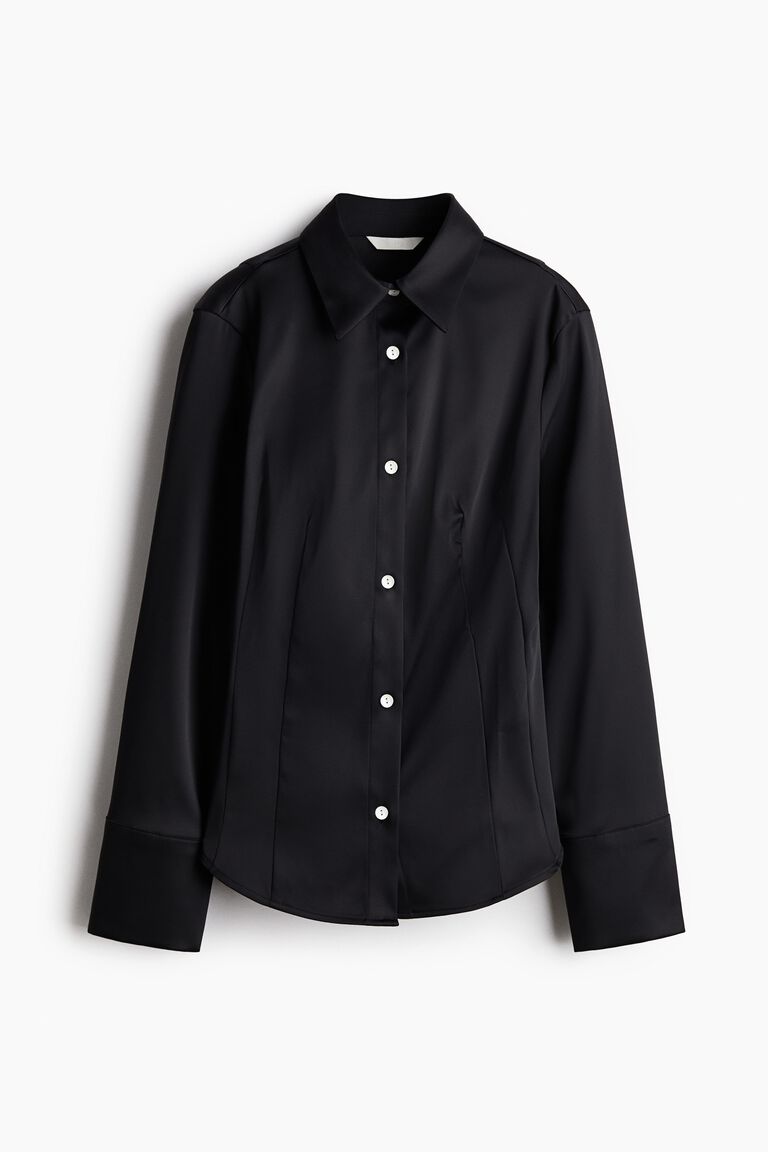 Slim-fit twill shirt