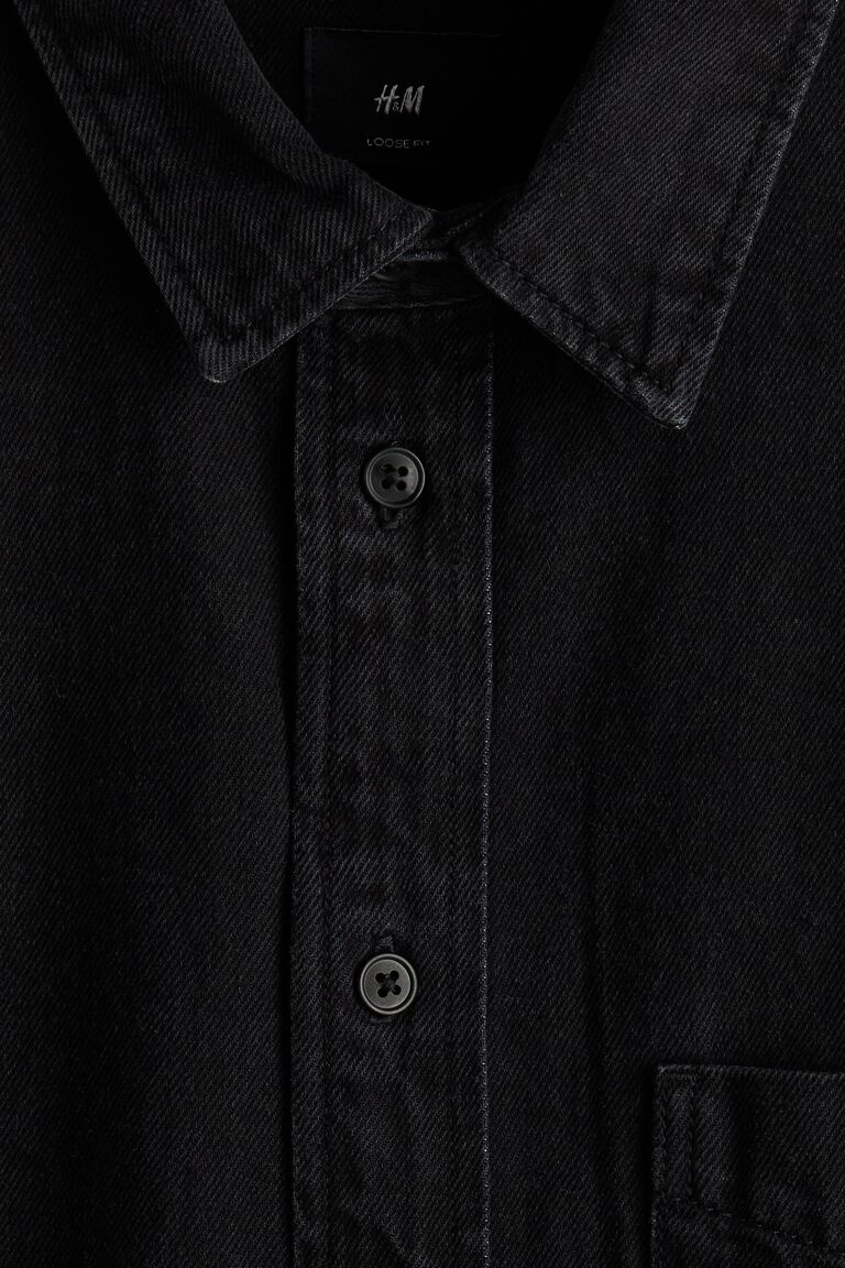 Loose Fit Denim Shirt - Image 2